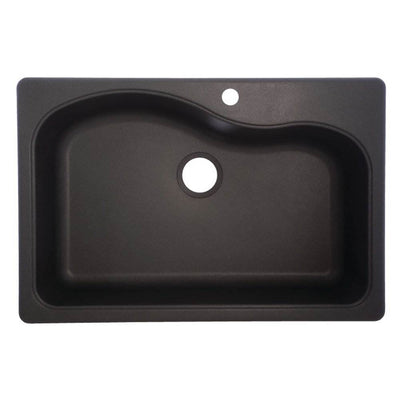Franke Gravity 33x9" Dual Mount Granite Single Bowl Kitchen Sink, Graphite(Used)