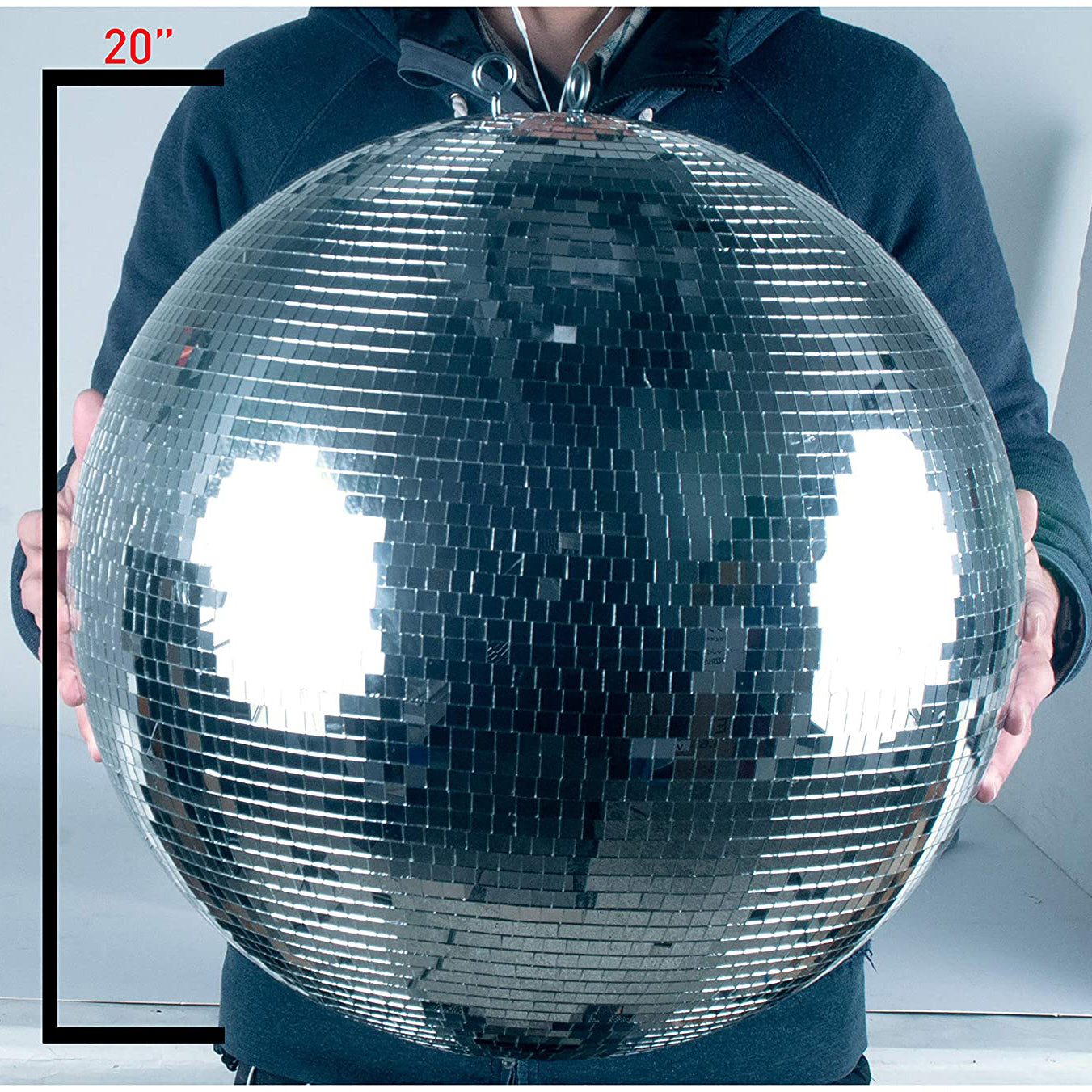 Eliminator Lighting EM20 20-Inch Disco Mirror Ball with Hanging and Motor Ring - VMInnovations