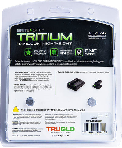 TruGlo Tritium Pro Brite Site Low Set Glock Sight, Glock 17 & More (Open Box)