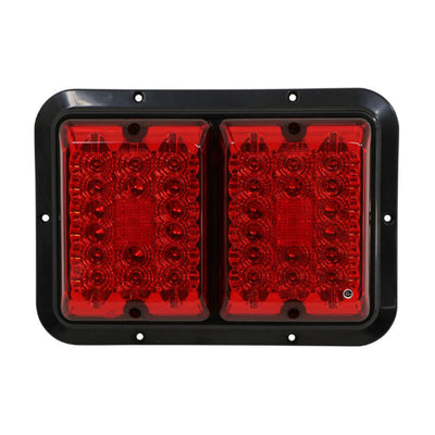 Bargman 47-84-610 Prewired LED Surface Mount Trailer RV Double Taillight, Red