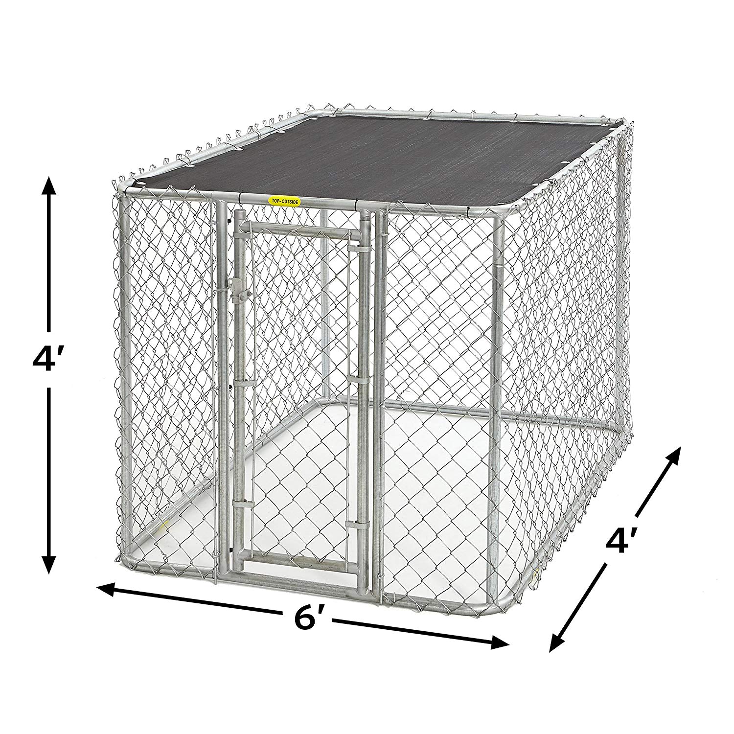 OMA- Midwest Homes for Pets Easy Assembly K9 Secure Steel Chain Link Portable Kennel