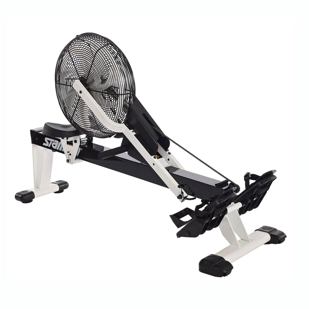 Cardio Exercise Foldable Fitness Air Rower Rowing Machine, Black/White (Used) - VMInnovations