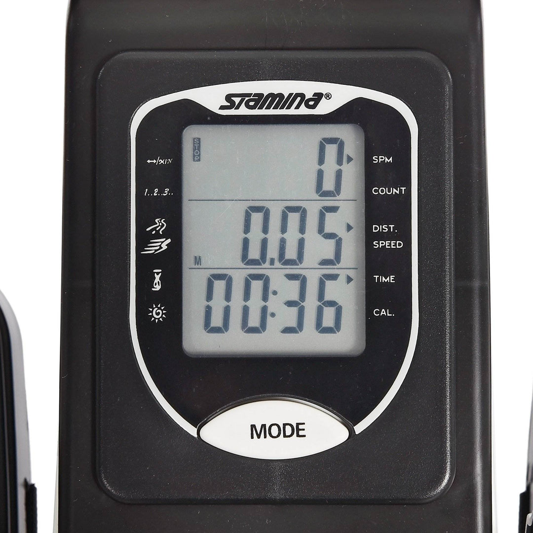 Cardio Exercise Foldable Fitness Air Rower Rowing Machine, Black/White (Used) - VMInnovations