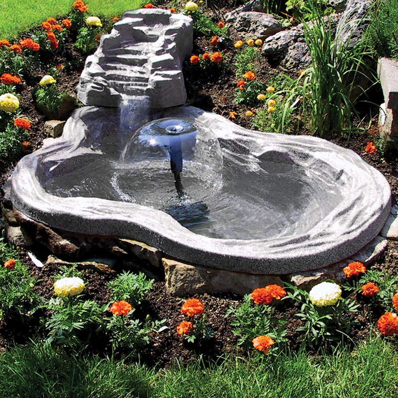 Algreen Tranquility Outdoor Preformed Water Garden Pond Waterfall (For Parts)