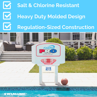 Swimline Super Wide Cool Jam Pro Inground Pool Basketball Hoop (Incomplete)