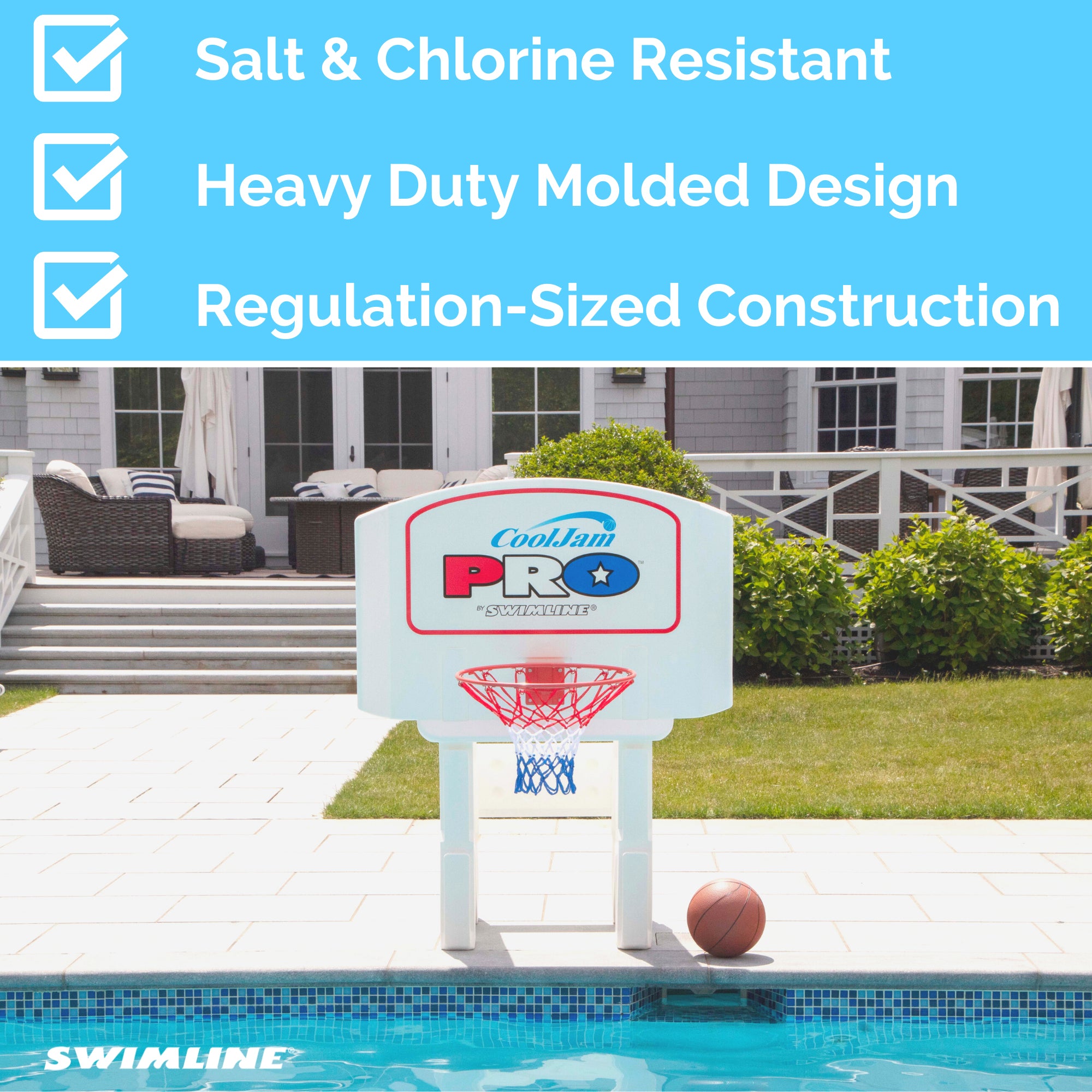 Swimline Super Wide Cool Jam Pro Inground Pool Basketball Hoop | 9195 (Damaged)