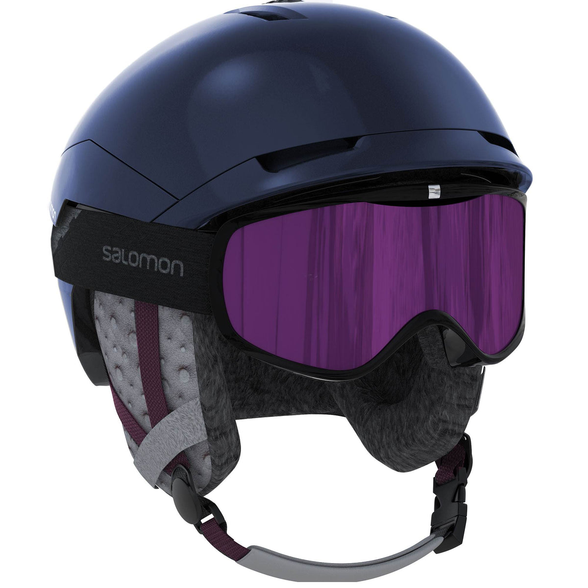 Salomon Quest Access Womens Ski or Snowboard Medium, Wisteria Navy (Open Box)