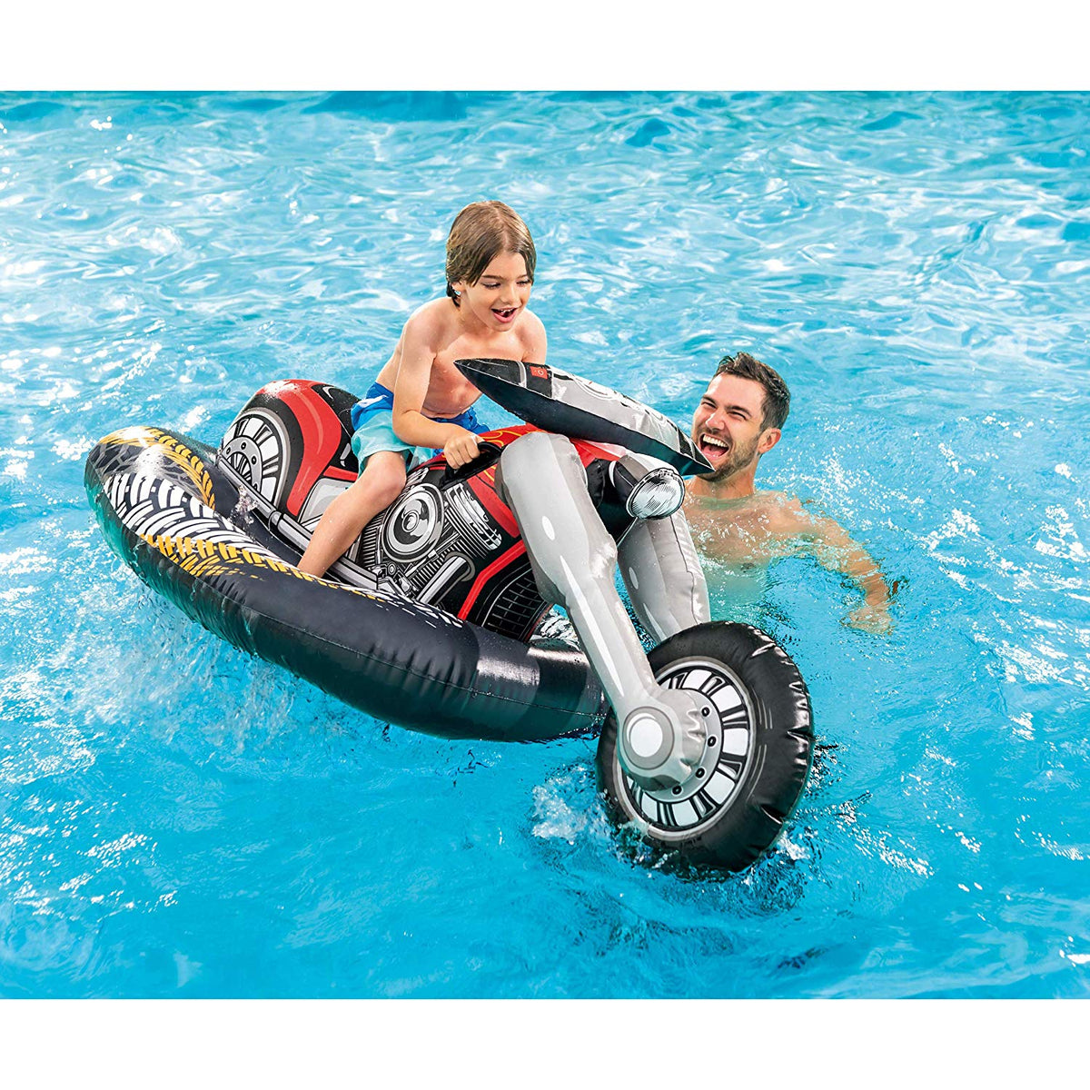 Intex 57534EP Cruiser Motorcycle Inflatable Ride-On Pool Float Toy for Ages 3+