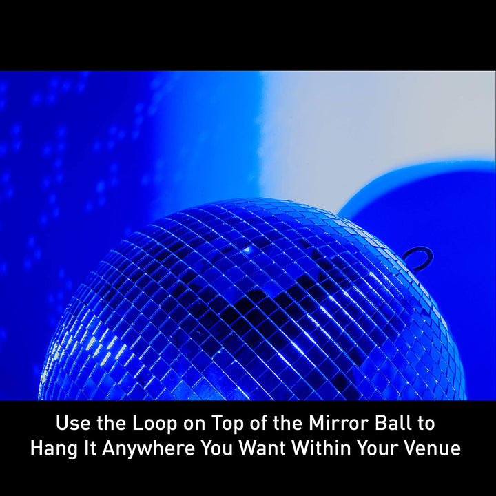 Eliminator EM12 12-Inch Disco Mirror Ball with Hanging and Motor Ring (Open Box)