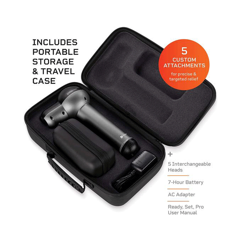 LifePro DynaSphere Handheld Sphere Muscle Percussion Massage Gun Gray (Open Box)