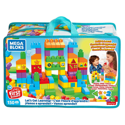 Mega Bloks Let's Get Learning Building Block Play Set, 150 Piece (Open Box)