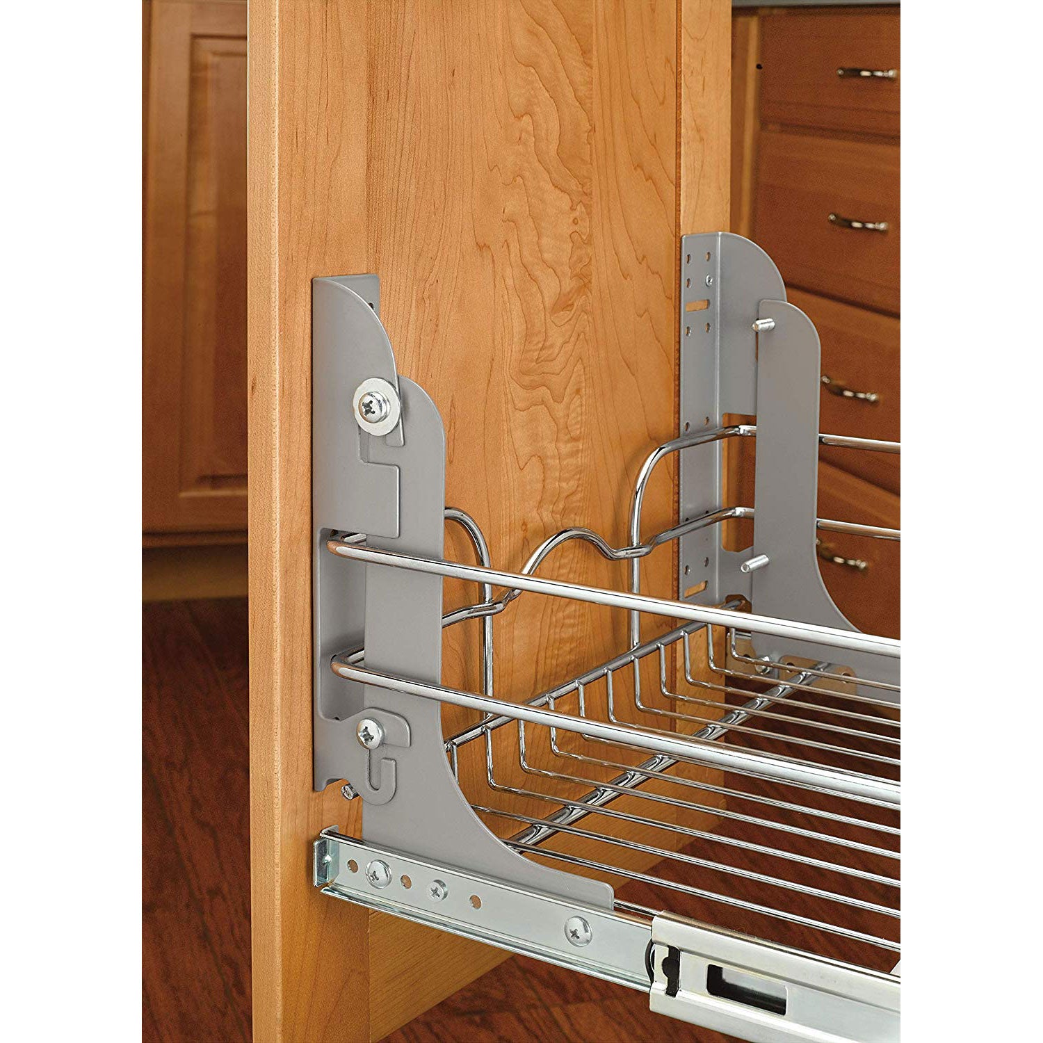 Rev-A-Shelf Pullout Single Basket for Kitchen Cabinets, 9 x 18 In, 5WB1-0918-CR - VMInnovations