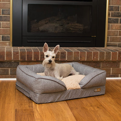 K&H Pet Products Small Pet Comfy Pillow Top Orthopedic Dog Bed Lounger, Gray