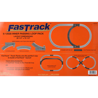 Lionel 612028 FasTrack Electric Model Train O Gauge Inner Passing Loop Add-On