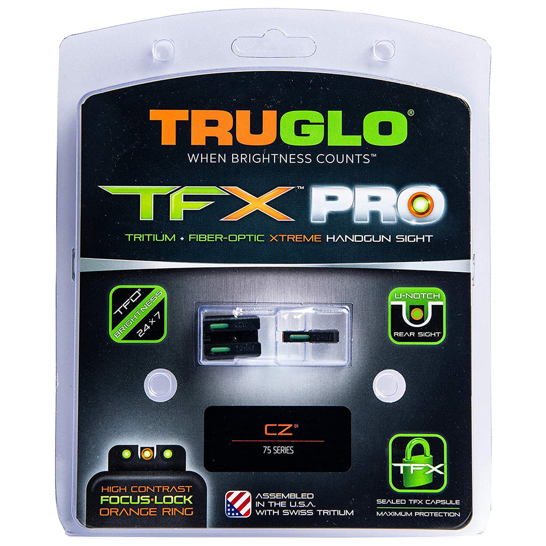 TruGlo TFK Pro Fiber Optic Tritium Handgun Pistol Sight Accessories (Open Box)