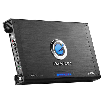 Planet Audio AC2400.4 2400 Watt Class A/B Car Amplifier with Remote (2 Pack)