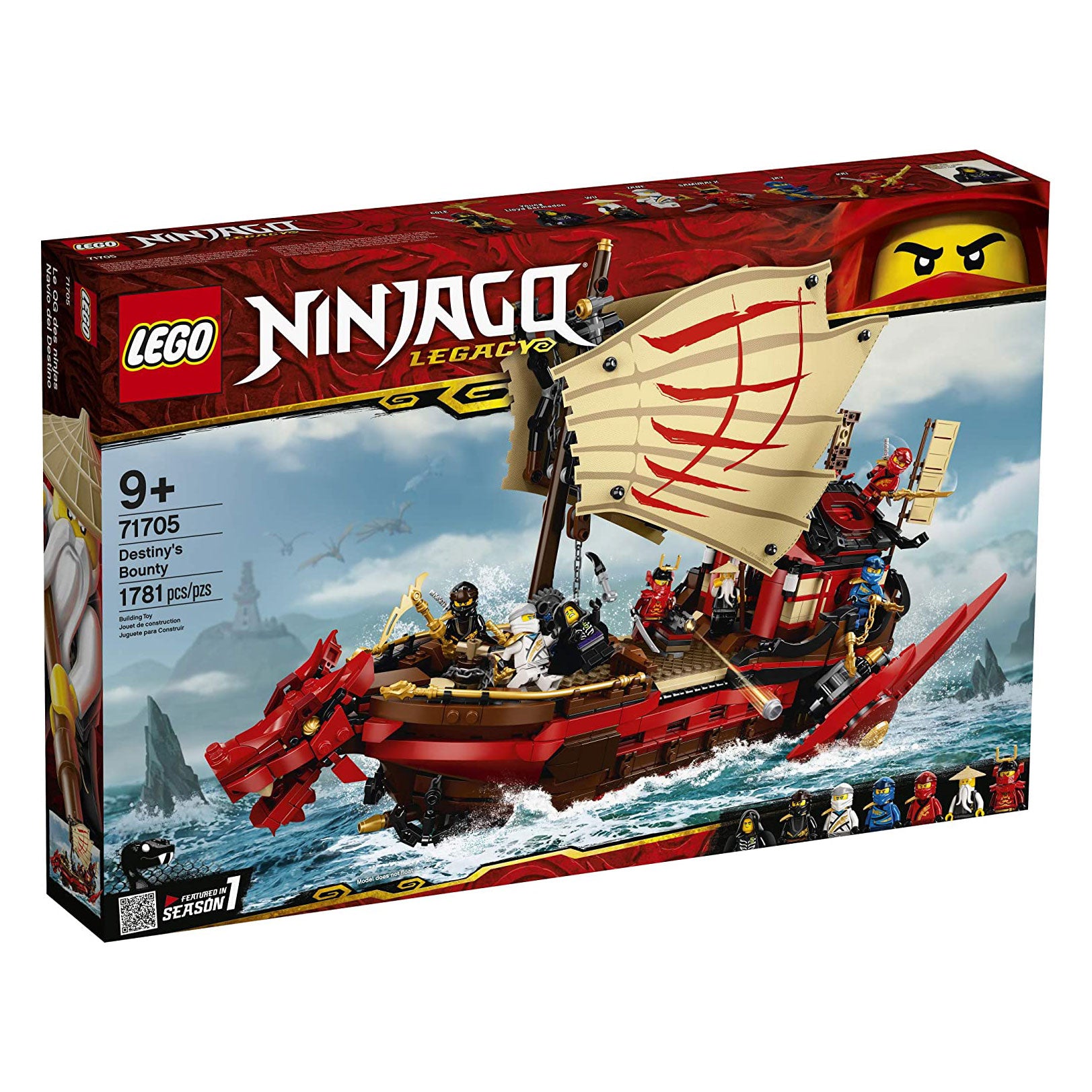 LEGO Ninjago Movie Destiny's Bounty Boat Ship Set with Minifigures (1781 Pieces)