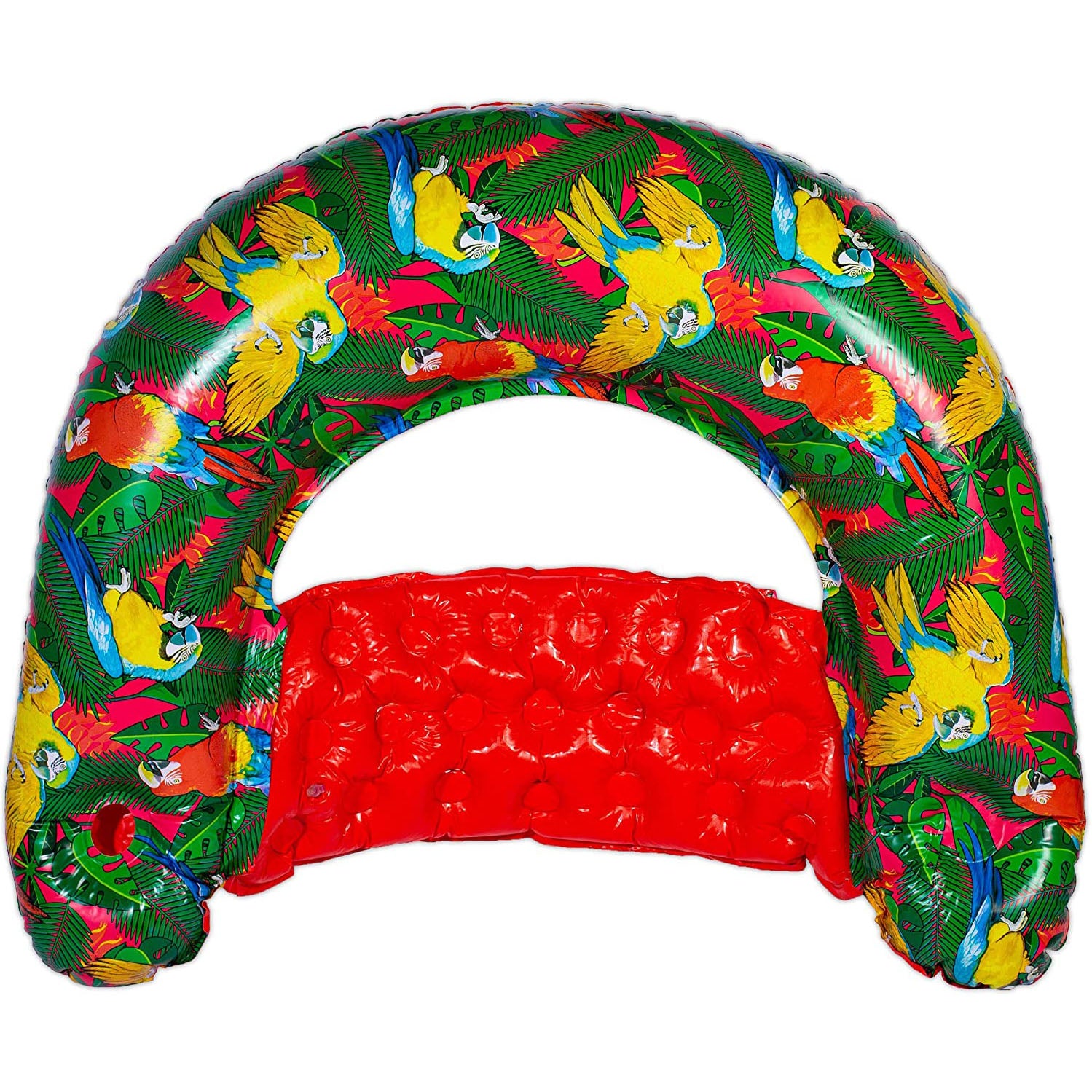 Margaritaville Pool Floats Sit & Sip Hammock Style Inflatable Water Chair, Red