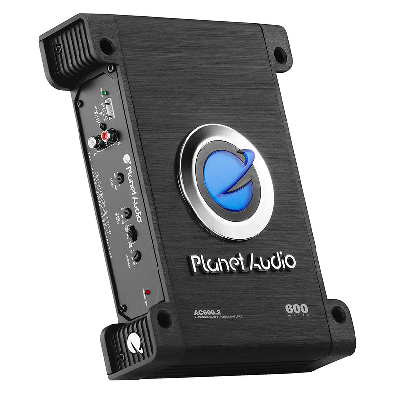 Planet Audio AC600.2 600W 2 Channel MOSFET Class A/B Power Stereo Car Amplifier