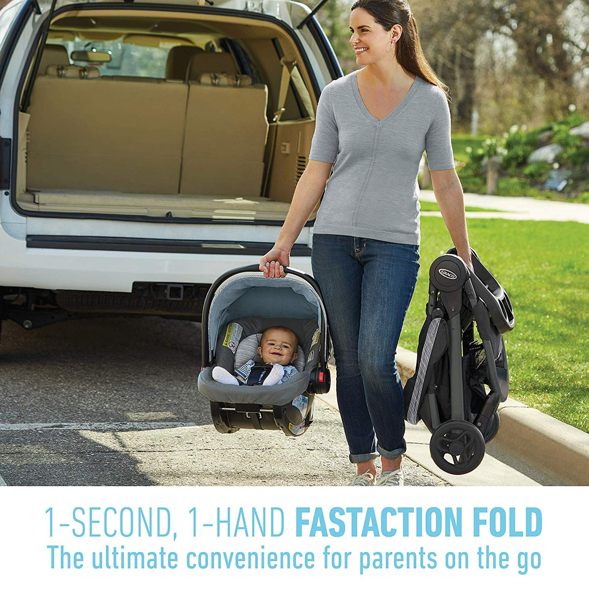 Graco FastAction SE Stroller w/ SnugRide 30 LX Infant Car Seat Travel System