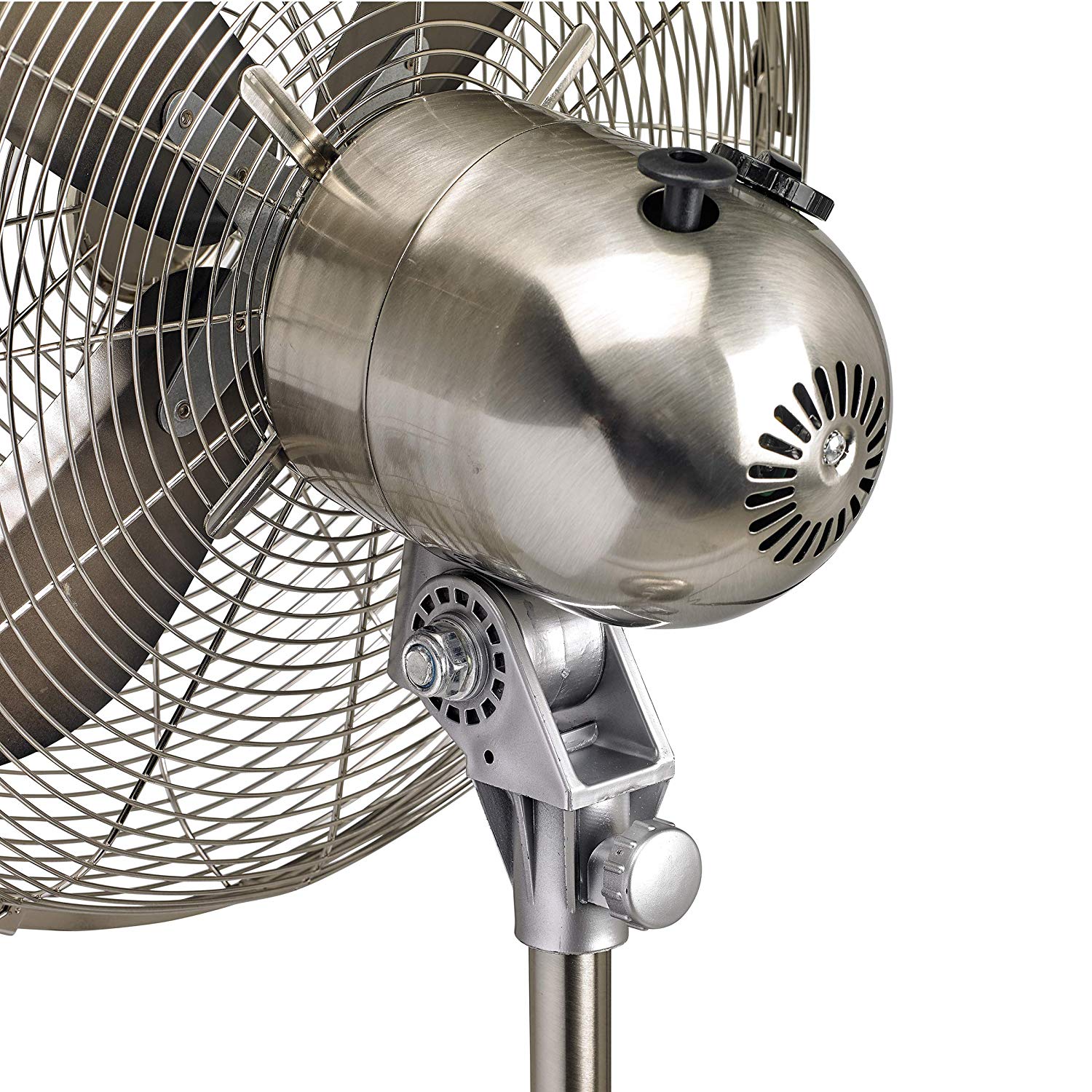 DecoBreeze 17 Inch Brushed Stainless Steel Indoor Floor Fan, Silver (For Parts)