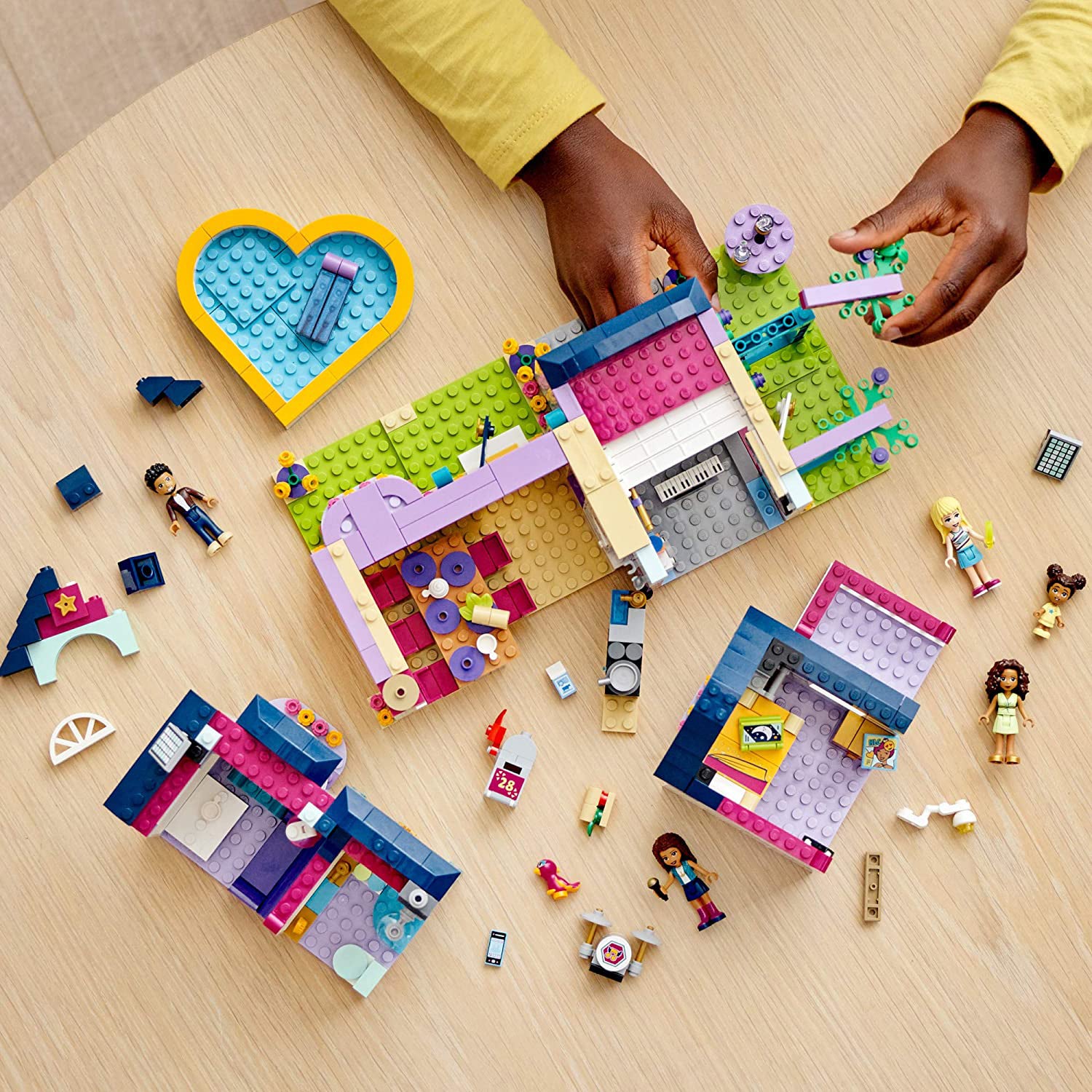 LEGO Friends Andrea's Family House 802 Piece Block Building Set for Kids 6+