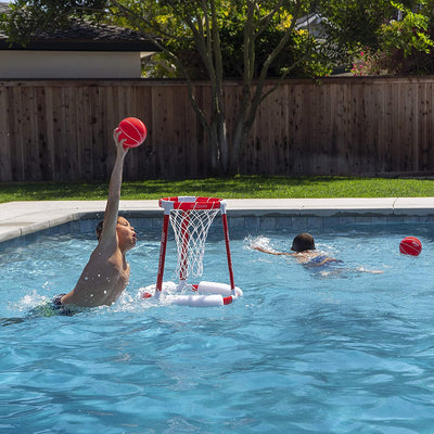 GoSports Splash Hoop 360 Floating Pool Game with Hoop 2 Balls & Pump (Open Box) - VMInnovations