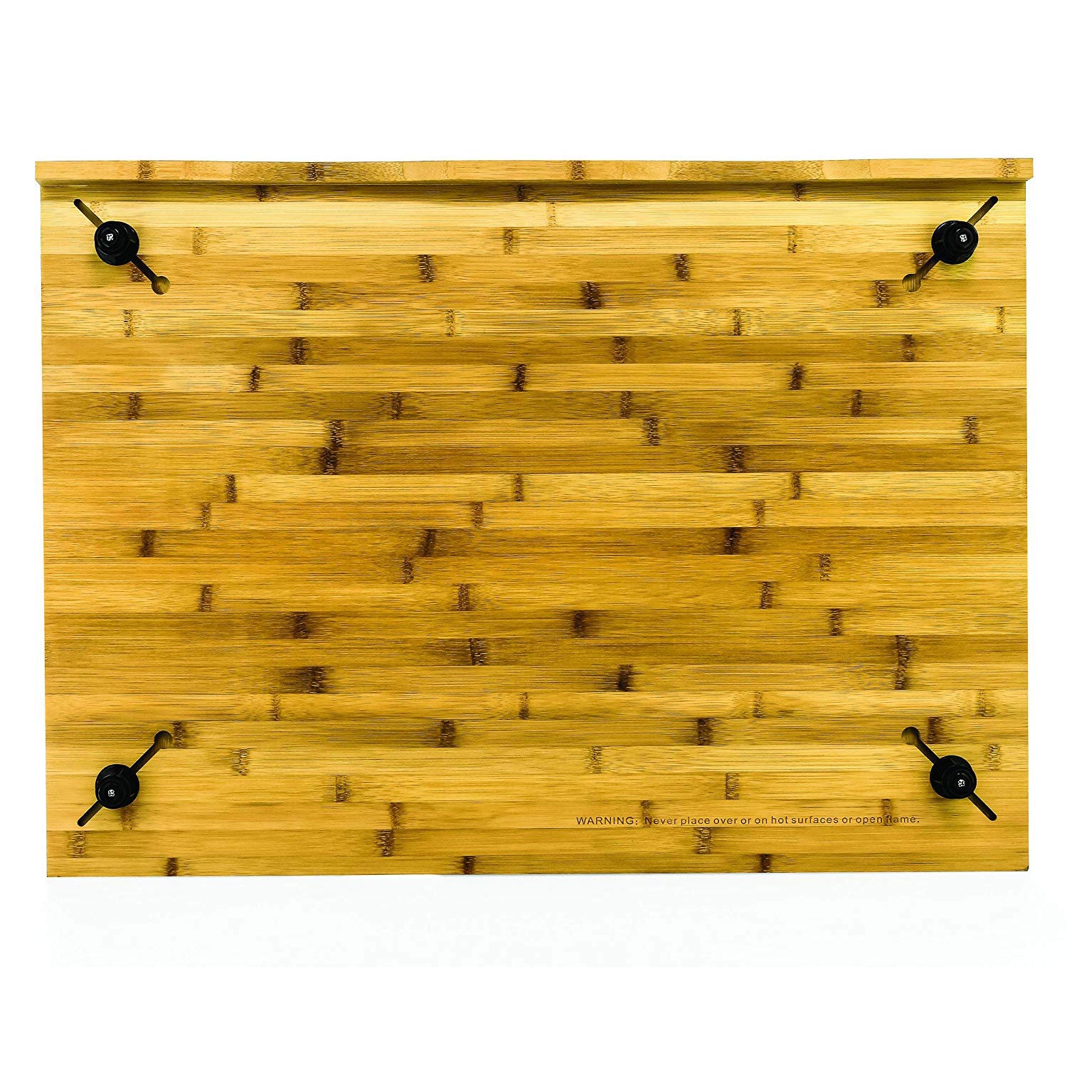 Camco 4 Burner Grooved Bamboo Stove Top Work Surface w/Adjustable Legs (2 Pack) - VMInnovations