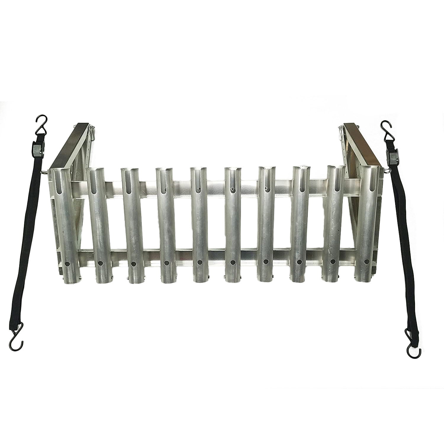 Viking Solutions 10 Rod Wall Mounted Aluminum Steel Fishing Rod Rack (Open Box)