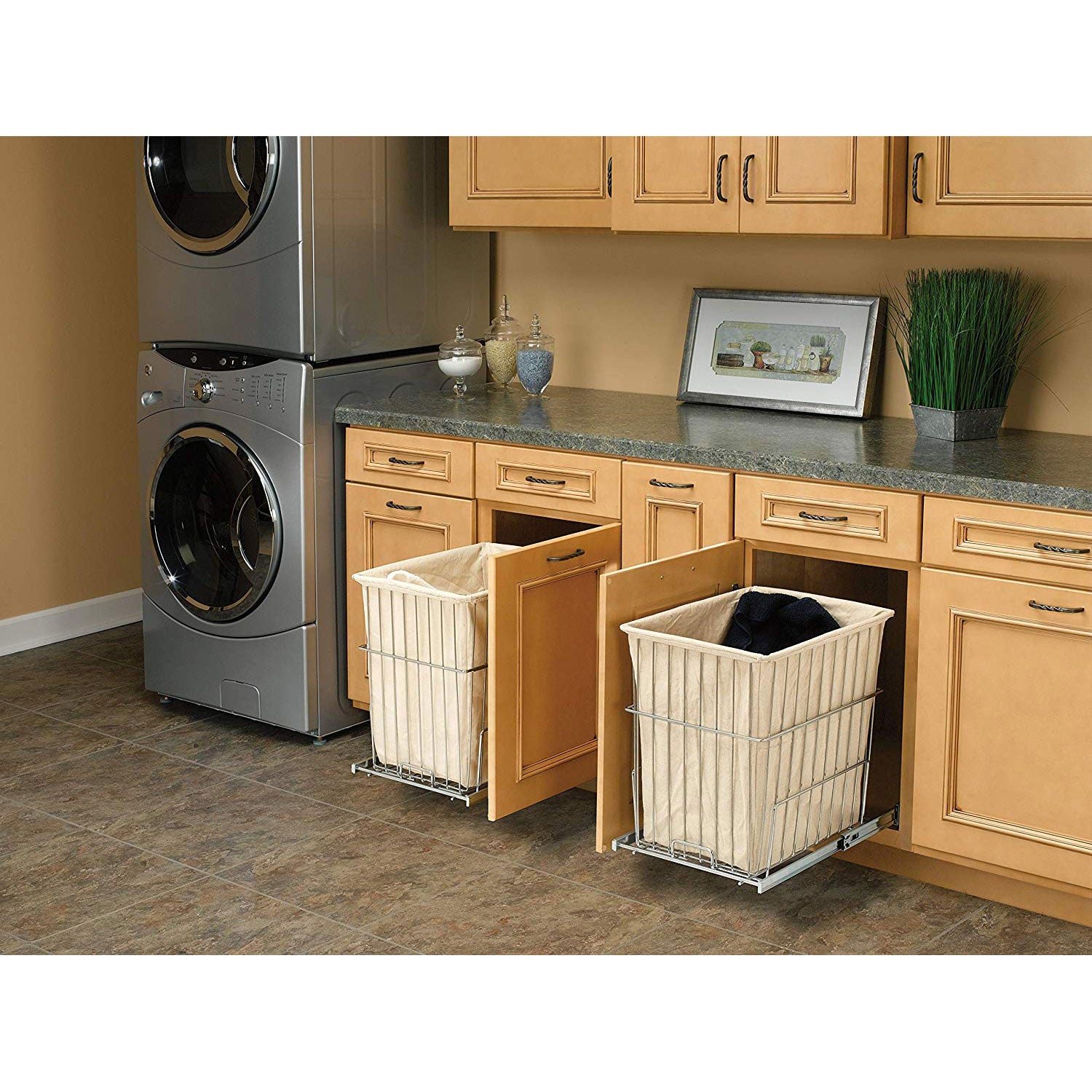 Rev-A-Shelf HRV-1520 S CR Wire Pullout Laundry Basket (Certified Refurbished) - VMInnovations