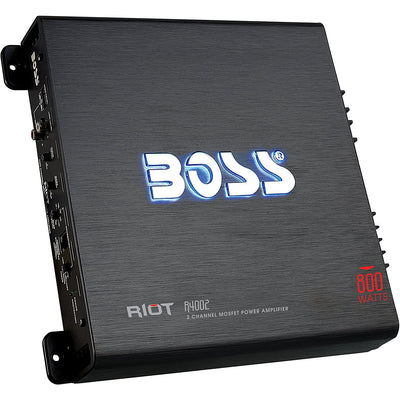 BOSS Audio Systems R4002 800W 2-Channel Power Car Audio Amp and Remote (4 Pack)