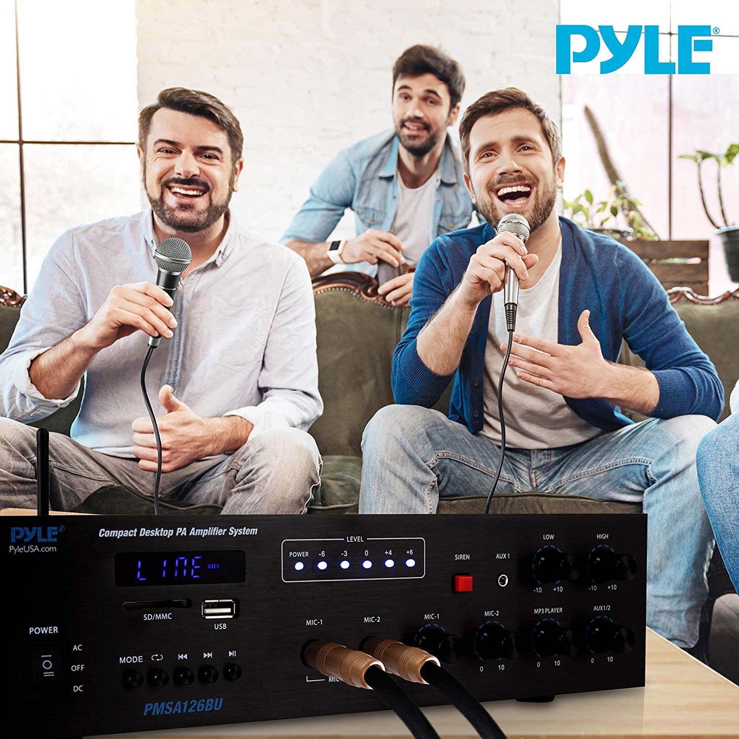 Pyle Bluetooth PA Public Address Speaker Microphone Digital Receiver Amplifier - VMInnovations