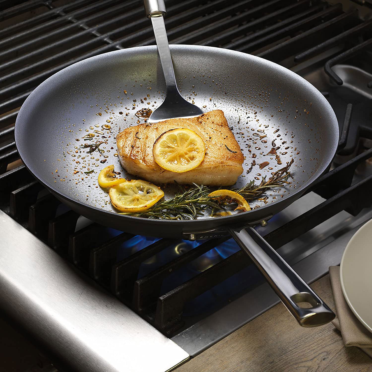 Emeril Lagasse Nonstick Hard Anodized Covered Deep 5 Quart Saute Pan (Open Box)