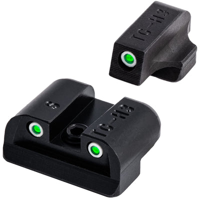 TruGlo Trit Glow in the Dark High Set Pistol Sight, Rear and Front