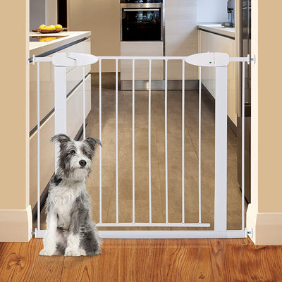Dreambaby Boston Extra Tall Auto Close Baby Gate with EZY Check Indicator, White - VMInnovations
