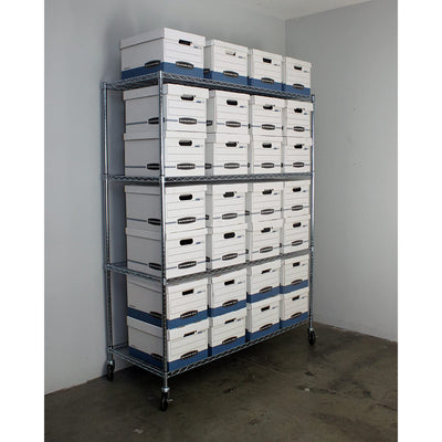 SafeRacks 24 x 60 x 72 Inch 4 Tier Storage Steel Wire Shelving Rack (For Parts) - VMInnovations