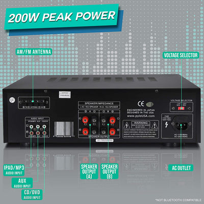 PYLE PRO PT260A 200W Home Digital AM FM Stereo Receiver Theater Audio (Used) - VMInnovations