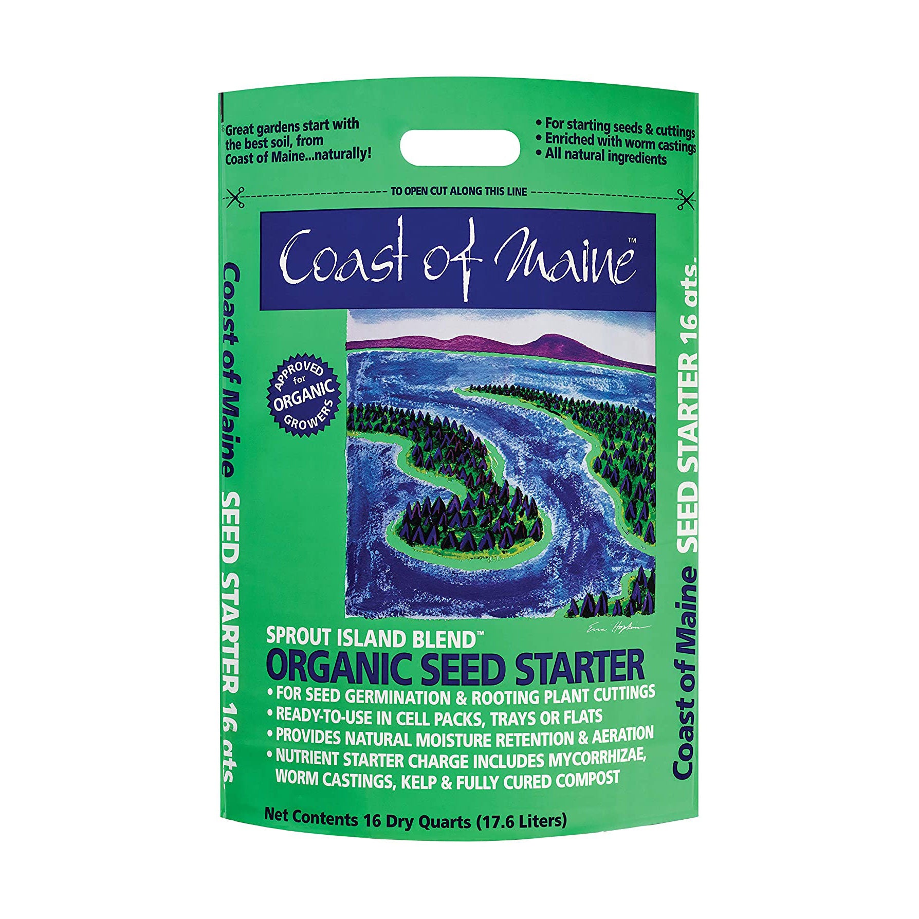 Coast of Maine Organic Seed Starter for Root Plant Cuttings, 16 Qt (4 Pack)