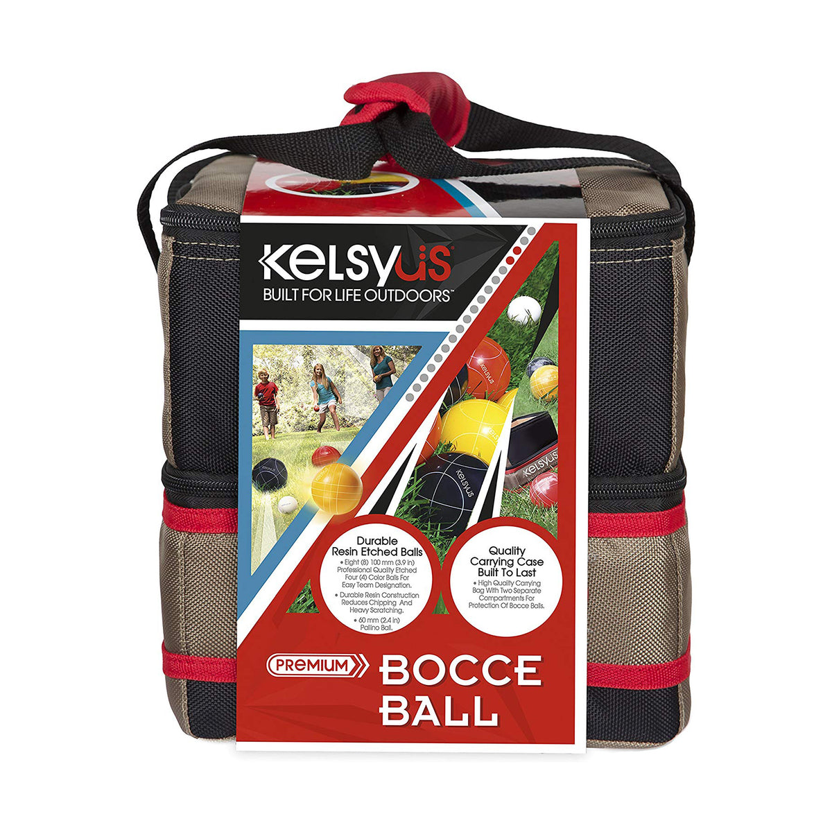 SwimWays Kelsyus Premium 100mm Outdoor Play Bocce Ball Game Set Kit (Open Box)