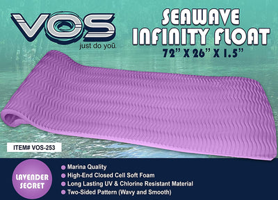 Vos 72" Soft Wavy Foam UV Chlorine Resistant Water Pool Float, Lavender (3 Pack) - VMInnovations