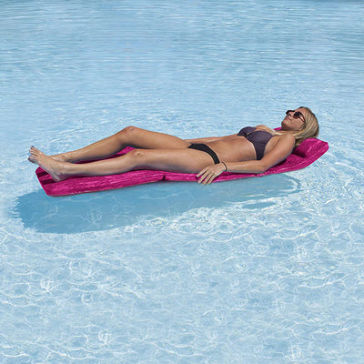 Airhead Sun Comfort Foam Swimming Pool Float Lounge Seat, Raspberry Pink Swirl - VMInnovations