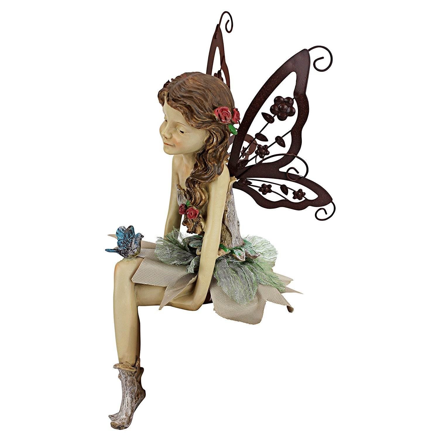 Design Toscano Fannie The Fairy Sitting Home Garden Yard Statue (Open Box) - VMInnovations