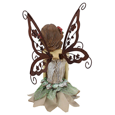 Design Toscano Fannie The Fairy Sitting Home Garden Yard Statue (Open Box) - VMInnovations