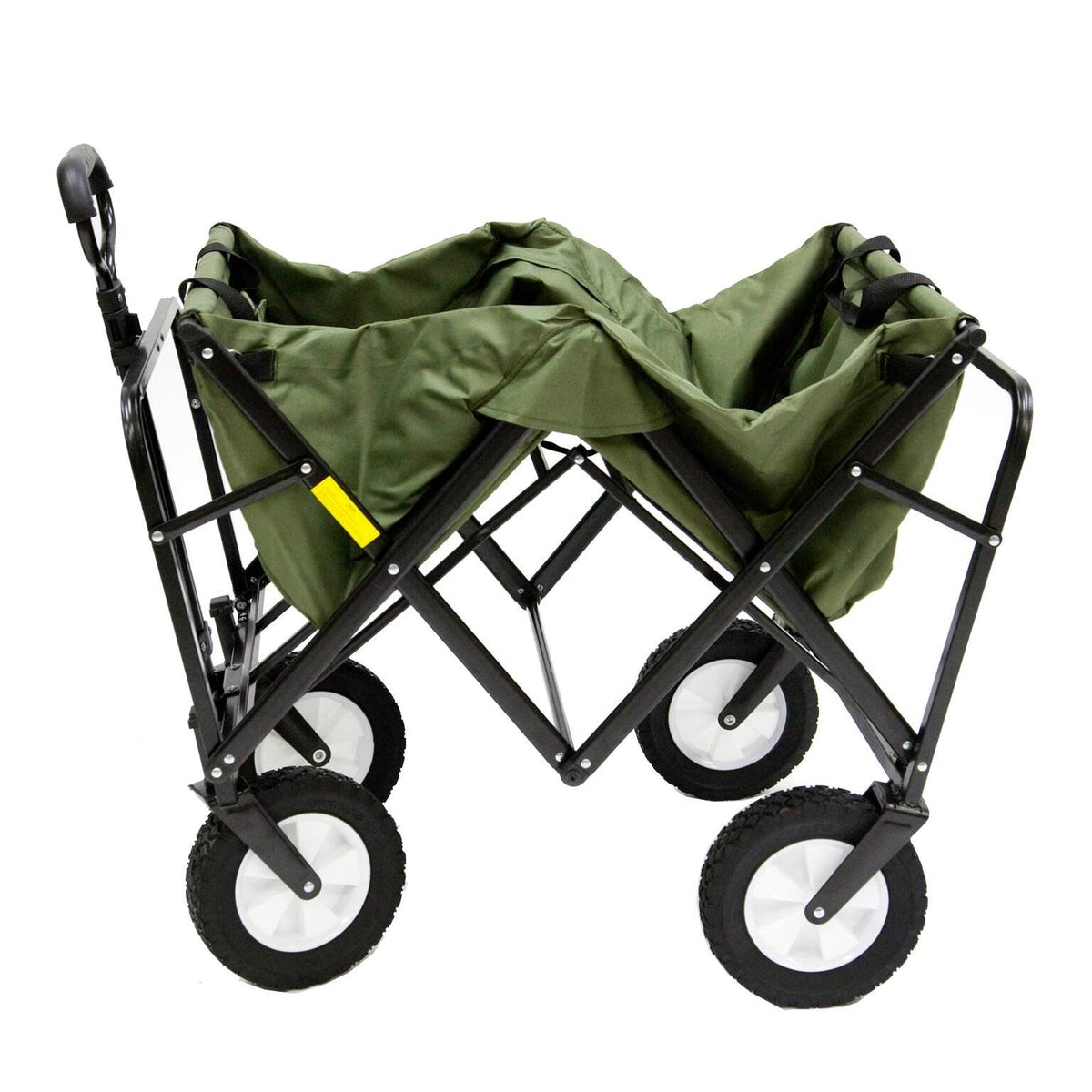 Mac Sports Collapsible Folding Steel Frame Garden Utility Cart, Green (Open Box)
