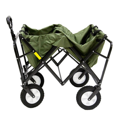 Mac Sports Collapsible Folding Steel Frame Garden Utility Cart, Green (Open Box)