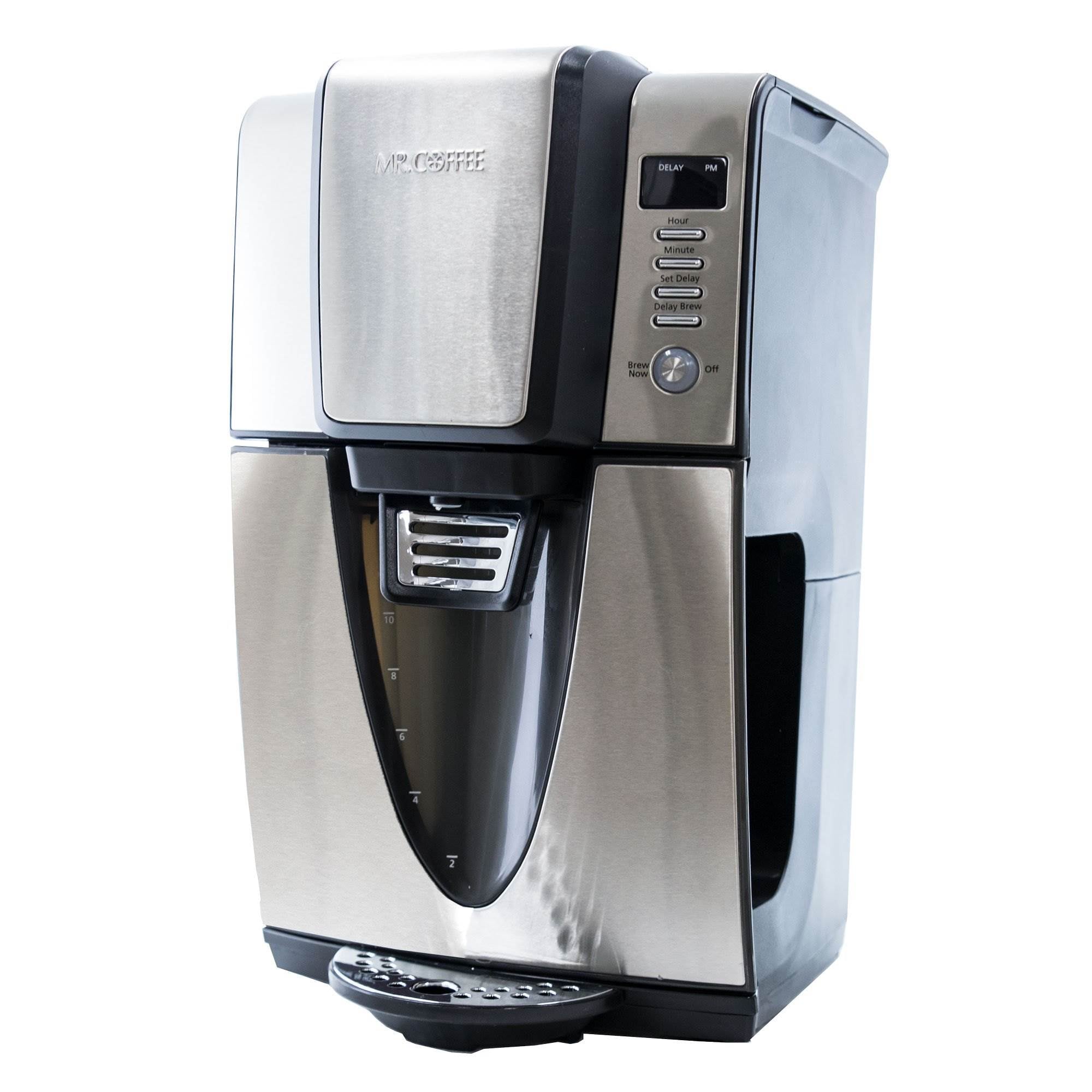 Mr. Coffee 24 Hour Programmable 12 Cup Coffee Maker, Stainless Steel (For Parts)