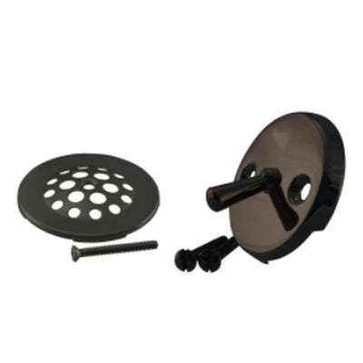 Westbrass Beehive Tub Grate with Trip Lever Faceplate, Oil Rubbed Bronze (Used)