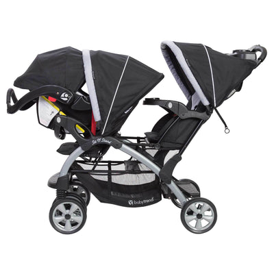 Baby Trend Sit N Stand Travel Double Baby Stroller and Car Seat Combo, Stormy - VMInnovations