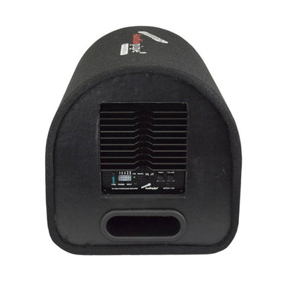Audiopipe APDX-12A 600 Watts 12 Inch Ported Vented Enclosure Powered Bass Tube + Boss R1100M Riot 1100 Watt Monoblock Class A/B Car Audio Amplifier + Bass Remote + Soundstorm 8 Gauge Car Amplifier Amp Complete Kit Wiring Installation with RCA