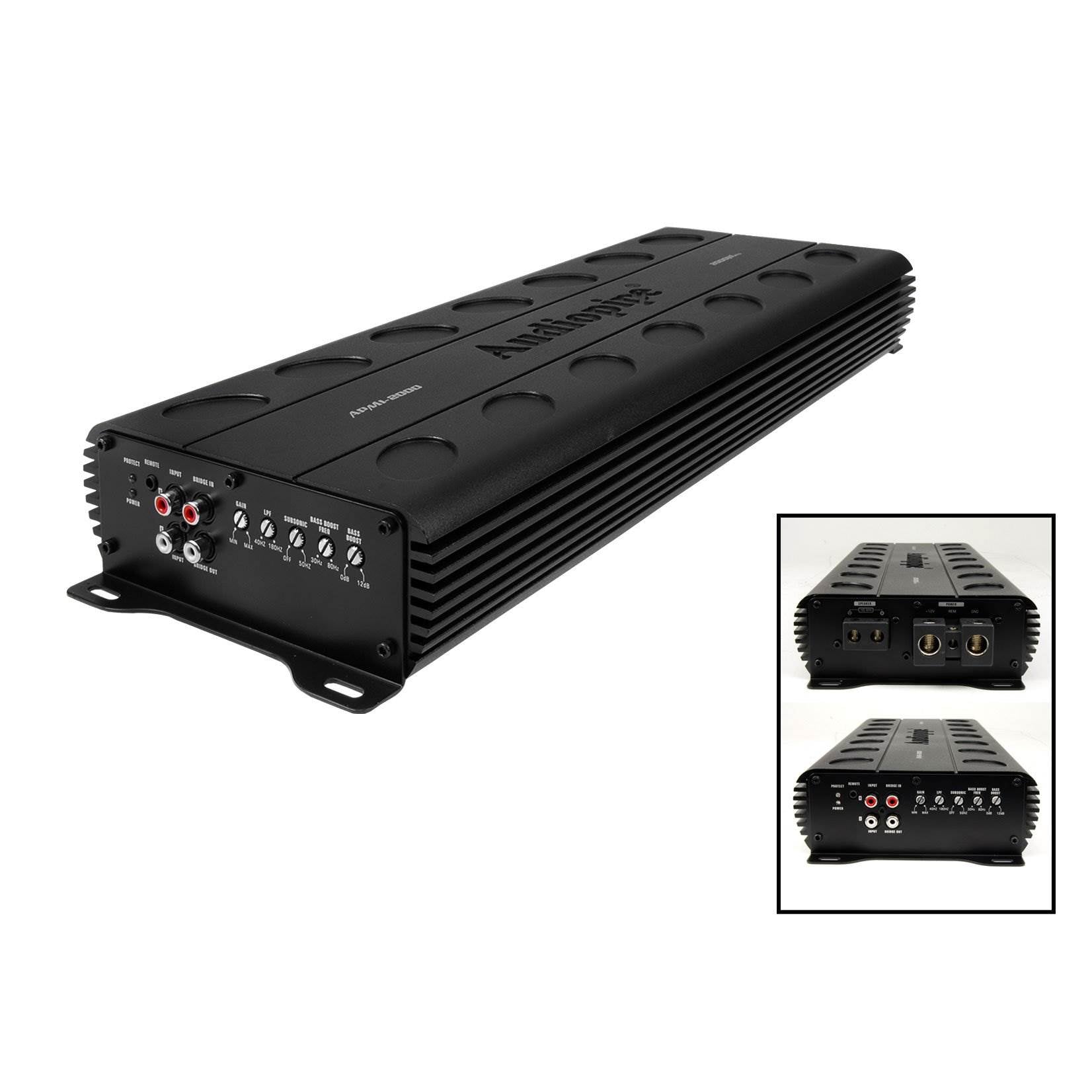 Audiopipe APMI-2000 2000 Watt Class D Mono Amp 1 Ohm Car Amplifier & Wire Kit